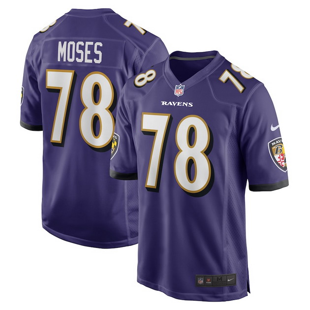 mens nike morgan moses purple baltimore ravens game player jersey